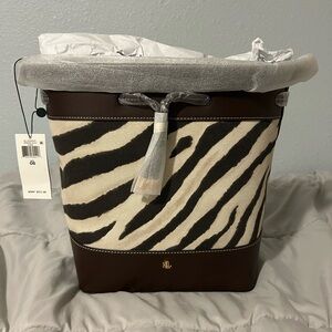 NWT Ralph Lauren zebra bag!!